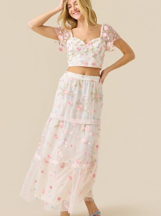 Altar'd State Dresses & Skirts - Altar’d State Ambrose Floral Embroidered Top & Skirt Set NWT Small